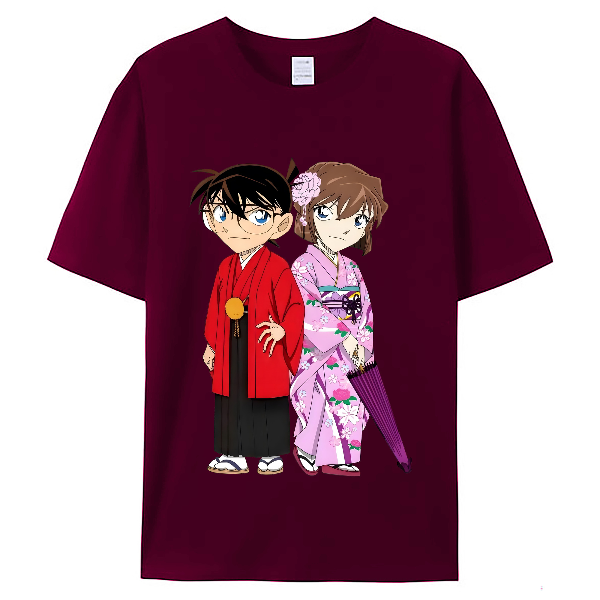 （画像用） 名探偵コナン 江戸川 コナン Detective Conan Conan Edogawa レディースカジュアルプリントTシャツ（綿100％）